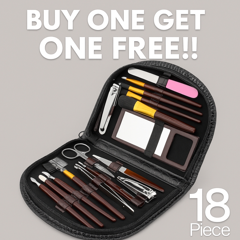 ✨ BUY ONE GET ONE FREE! 18-Piece Ladies Manicure & Grooming Set — Travel-Ready